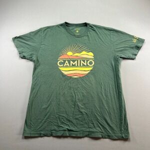 Camino T Shirt Mens Extra Large Green Oakland Landscape Sunset Graphic Cotton